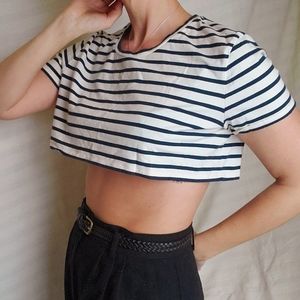 Boxy Breton Crop Top
